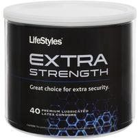 Lifestyles Extra Strength Latex Condoms 40 Piece Bowl