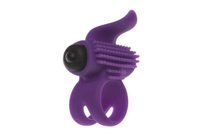 Adrien Lastic Double Ring Purple Vibrating Tongue