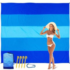 Waterproof Beach Mat - Sandproof, Portable Outdoor Blanket Ideal For Picnics, Travel, Camping And Hiking (Option: Blue)