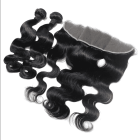 Human Hair Cut From One Donor, Indian Hair Braided Body Waves, Black Women Wholesale Set (Option: Clear-12inches)