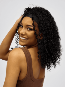 Self-pickup Especially Yours Curly Headband Wig Shoulder-Length Layers Of Natural Spiral Curls With Full, Bouncy Volume, Comfy Stretch Band Runwa (Option: 1A)