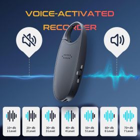 Digital Voice Activated Recorder With Playback, 4-in-1 Mini Magnetic Keychain Audio Recorder With AI Noise Cancelling, Small Voice Device For Lec (Option: W13178564)