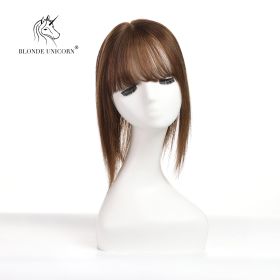 Blonde Chestnut Brown Hand Made Real Human Hair Toppers For Women (Option: Golden)