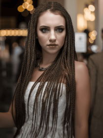 30 Inch Braided Wigs For Black Women Full Lace Front Box Braided Wig KnotlessBraided Wigs Lightweight Braids Synthetic Lace Front Wig Black Plus (Option: 1038T27)