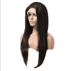 High Quality Wholesale Factor Price  Lace Wigs Smooth Natural Human Hair Straight Clear Lace Front Wigs (Option: Black-14Inches)