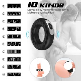 Penis Ring with Teasing Tail Stretchy Ring for Penis Stimulation;  Penis Trainer Sex Ring for Men Harder Longer Stronger Sexual Pleasure Enhance; (Color: Black)